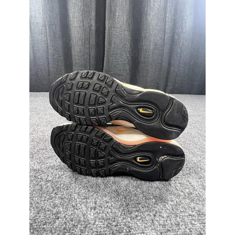 Nike Air Max 97 Shoes Youth Size 6.5Y Silver‎ Teal Orange Sneakers CW0989-001